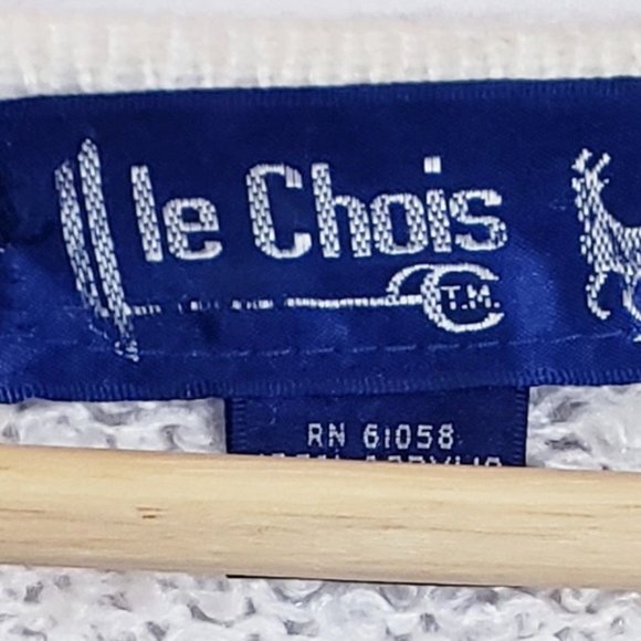 Vintage le Chois Embroidered Knit Women's Sweater - Picture 6 of 6